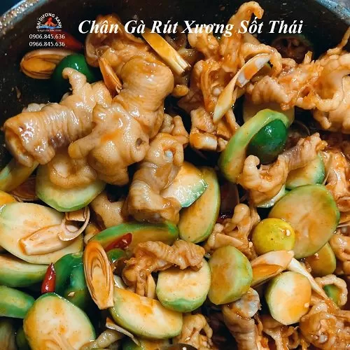 Chân Gà Rút Xương gói 1kg chan ga rut xuong sot thai