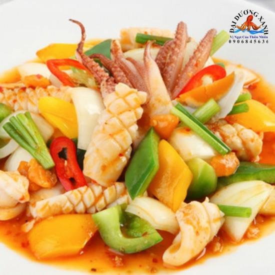 Mực một nắng xào ớt chuông