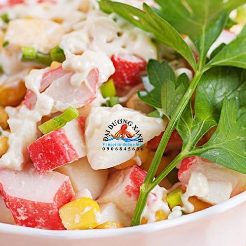 Cách Chế Biến Thanh Cua Surimi che bien thanh cua salad thanh cua
