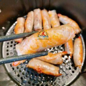 cach chien cha ram tom dat bang noi chien khong dau 1